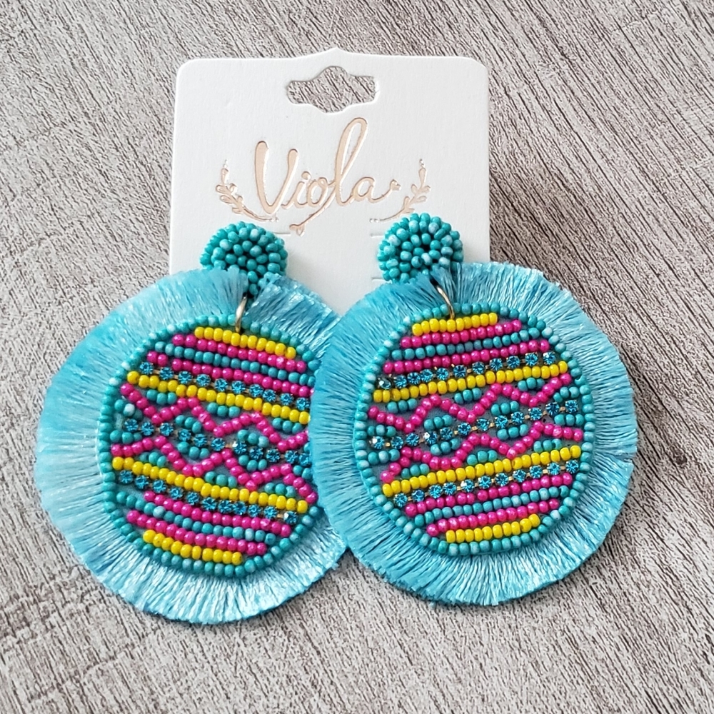 NEW Festive seedbead earrings